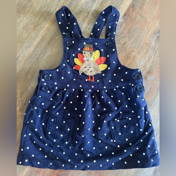 Carter's Other - Thanksgiving Turkey Navy Polka Dot Baby Jumper